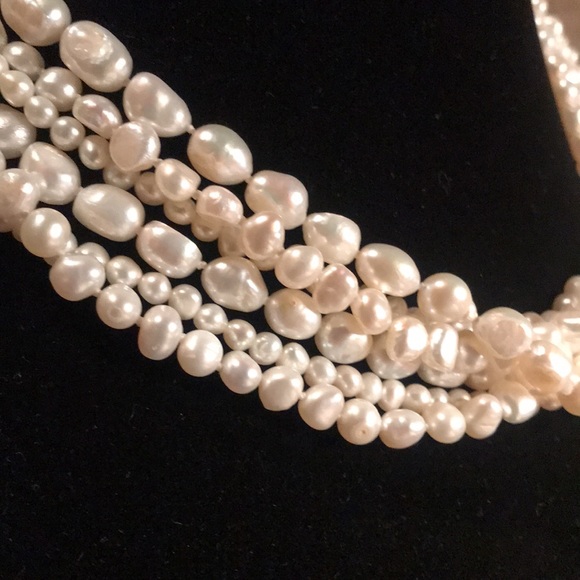 Fresh Water 5 Strand Pearls - Picture 6 of 9